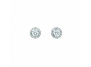 4065633624562 - Paar Ohrhänger ADELIA´S 1 585 Weißgold Ohrringe   Ohrstecker mit Zirkonia Ø 7 mm Gr Damen Weißgold 585 silberfarben (silber) Damen Ohrhänger mit Zirkonia Goldschmuck für