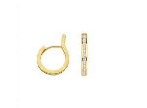 4065633624630 - Paar Ohrhänger ADELIA´S 1 585 Gold Ohrringe   Creolen mit Zirkonia Gr Damen Gelbgold 585 goldfarben (gold) Damen mit Zirkonia Goldschmuck für