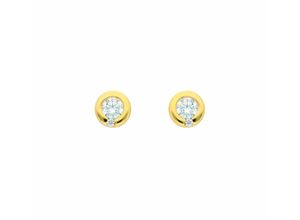 4065633624722 - Paar Ohrhänger ADELIA´S 1 585 Gold Ohrringe   Ohrstecker mit Zirkonia Ø 69 mm Gr Damen Gelbgold 585 goldfarben (gold) Damen Ohrhänger mit Zirkonia Goldschmuck für