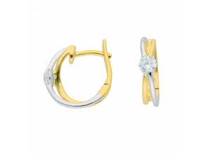 4065633624746 - Paar Ohrhänger ADELIA´S 1 Ohrringe   Creolen mit Zirkonia Gr Damen Gelbgold 585 bunt Damen Ohrhänger mit Zirkonia Goldschmuck für