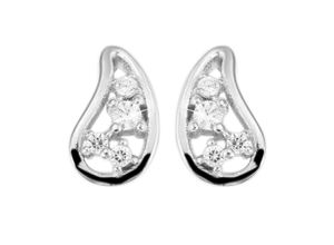 4065633948491 - Paar Ohrstecker ADELIA´S Damen Tropfen aus 925 Silber mit Zirkonia 10 cm Ohrringe Gr Damen silberfarben (silber) Damen