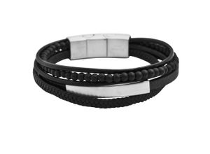 4065633949184 - Edelstahlarmband ADELIA´S Herren Armband aus Edelstahl 21+1 cm Armbänder Gr 21 + 1 Edelstahl silberfarben (silber) Herren