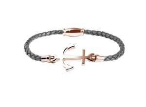 4065633949535 - Edelstahlarmband ADELIA´S Damen Armband Anker aus Edelstahl 18 cm Armbänder Gr 18 Edelstahl rosa (rosé) Damen