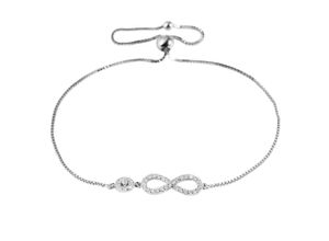 4065633949726 - Edelstahlarmband ADELIA´S Damen Armband Unendlichzeichen aus Edelstahl mit Zirkonia 22 cm Armbänder Gr 22 Edelstahl silberfarben (silber) Damen