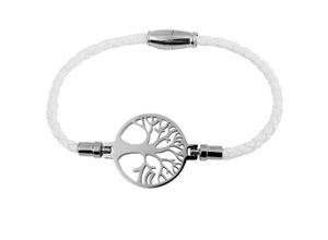 4065633949825 - Edelstahlarmband ADELIA´S Damen Armband Lebensbaum aus Edelstahl 18 cm Armbänder Gr 18 Edelstahl silberfarben (silber) Damen