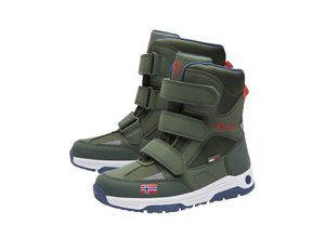 4065651016462 - TROLLKIDS - Klett-Boots LOFOTEN gefüttert in forest green flame orange Gr26