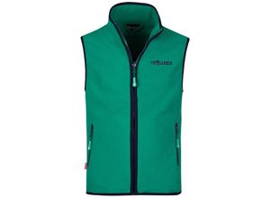 4065651029202 - TROLLKIDS - Fleece-Weste KIDS ARENDAL VEST in pepper green navy Gr164