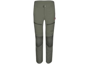 4065651063510 - TROLLKIDS - Zip-Off Hose NORDFJORD Slim Fit in clay green Gr140