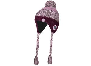 4065651096266 - TROLLKIDS - Bindemütze GIRLS BORGUND mit Bommel in plum mauve Gr48-52