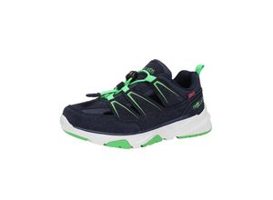 4065651119910 - TROLLKIDS - Trekking-Sandalen KIDS EIKEFJORD in navy green Gr32