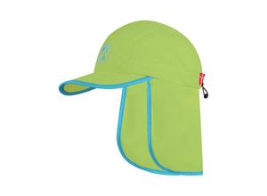 4065651127687 - TROLLKIDS - Sonnenschutz-Cap KIDS TROLL CAP XT mit Nackenschutz in kiwi vivid blue Gr48-52