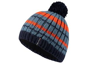 4065651155574 - TROLLKIDS - Strickmütze HAFJELL BOBBLE in blue navy orange Gr48-52