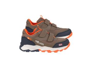 4065651161667 - TROLLKIDS - Trekkingschuhe KIDS PREIKESTOLEN in mocca brown glow orange dark navy Gr39