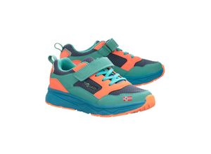 4065651161940 - TROLLKIDS - Sneaker HAUGESUND in atlantic blue dark navy glow orange Gr36