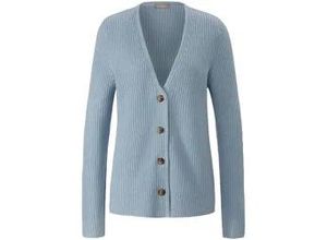 4065691033467 - Strickjacke aus Seide und Kaschmir blau 48
