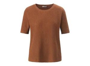 4065691191921 - Rundhals-Pullover aus Seide und Kaschmir braun 40