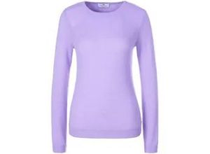 4065691318571 - Rundhals-Pullover aus 100% Premium-Kaschmir Cashmere lila 44