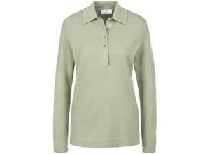 4065691323308 - Polo-Pullover aus 100% Premium-Kaschmir Cashmere grün 46