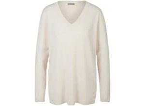 4065691343733 - V-Pullover aus 100% Premium-Kaschmir weiss 38