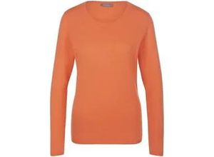 4065691343948 - Rundhals-Pullover aus Schurwolle und Kaschmir orange 38