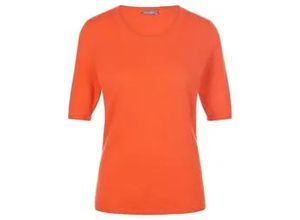 4065691343986 - Rundhals-Pullover aus Schurwolle und Kaschmir orange 46