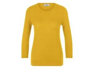 4065691357426 - Rundhals-Pullover aus 100% Premium-Kaschmir Cashmere gelb 44