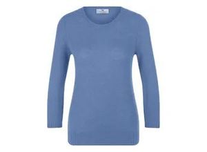 4065691357624 - Rundhals-Pullover aus 100% Premium-Kaschmir Cashmere blau 42