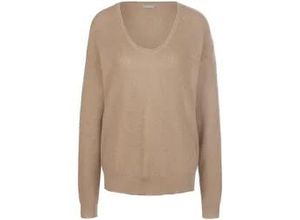 4065691461628 - Rundhals-Pullover aus Seide und Kaschmir beige 38