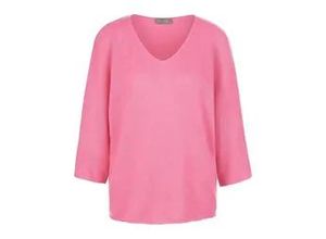 4065691462144 - Include Strick-V-Pullover Damen Cashmere rosa gemustert