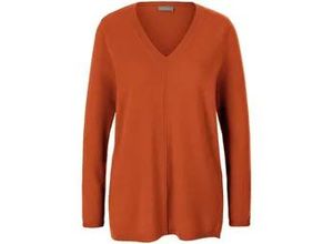 4065691556355 - V-Pullover aus 100% Premium-Kaschmir orange 36