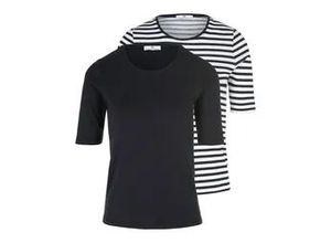 4065691574663 - Rundhals-Shirt im 2er-Pack weiss 40