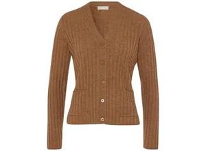 4065691685369 - Strickjacke aus Schurwolle und Kaschmir braun 46