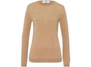 4065691707429 - Rundhals-Pullover aus 100% Premium-Kaschmir Cashmere braun 38