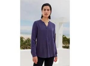 4065691710986 - Bluse V-Öffnung am Rundhals-Ausschnitt lila 44