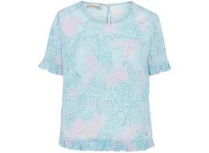 4065691764774 - Bluse Rundhals-Ausschnitt blau 38