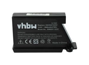 4065705051753 - Akku kompatibel mit lg hom-bot VR5001HS VR5901KL VR5902KL VR5902LV Staubsauger Home Cleaner Heimroboter (2600mAh 144V Li-Ion) - Vhbw