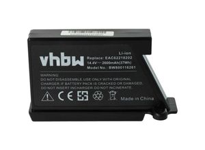 4065705051814 - Vhbw - Akku kompatibel mit lg hom-bot VR64701LVM VR64702LVMP VR65502LV Staubsauger Home Cleaner Heimroboter (2600mAh 144V Li-Ion)