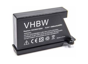 4065705051890 - Vhbw - Akku kompatibel mit lg hom-bot 20 30 CR3365RD CR3465BB CR5765GD Staubsauger Home Cleaner Heimroboter (3000mAh 144V Li-Ion)