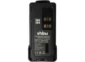 4065705175626 - Vhbw - 1x Akku kompatibel mit Motorola P8608 GP328D P8668i trbo P8660 Funkgerät Walkie Talkie (3350 mAh 74 v Li-Ion) + Gürtelclip