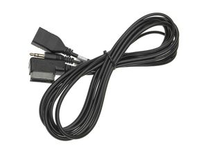 4065705177736 - Aux usb Audio Y-Adapter Kabel kfz Radio kompatibel mit Audi A1 A3 A4 A5 A6 A8 Q5 Q7 tt mmi 3G-System 2006+ Auto Autoradio - Vhbw