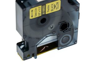 4065705235474 - Vhbw - Schriftband-Kassette kompatibel mit Dymo Rhino 4200 5000 5200 6000 Etiketten-Drucker 12mm Schwarz auf Gelb Flexibel