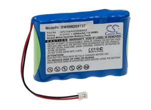 4065705310867 - Akku Ersatz für vdw GP210AAHCB5BMXZ für Medizintechnik (2000mAh 6V NiMH) - Vhbw