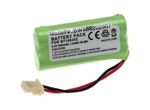 4065705311987 - Akku kompatibel mit V-Tech BT-166342 BT183342 BT-183342 BT262342 BT-262342 schnurlos Festnetz Telefon (600mAh 24V NiMH) - Vhbw