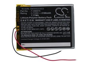 4065705313011 - Akku Ersatz für Boyue T-356575 für eBook Reader (2100mAh 37V Li-Polymer) - Vhbw