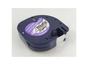 4065705334665 - Vhbw - Schriftband-Kassette Ersatz für Dymo 12267 S0721530 für Etiketten-Drucker 12mm Schwarz auf Transparent