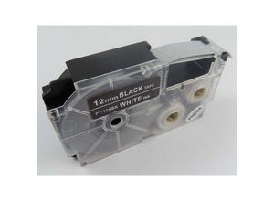 4065705335556 - Schriftband-Kassette Ersatz für Casio XR-12ABK XR-12ABK1 für Etiketten-Drucker 12mm Weiß auf Schwarz - Vhbw 4065705335556 - Schriftband-Kassette Ersatz für Casio XR-12ABK XR-12ABK1 für Etiketten-Drucker 12mm Weiß auf Schwarz - Vhbw