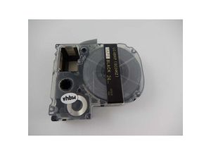 4065705335914 - Schriftband-Kassette Ersatz für Epson LC-6BKP für Etiketten-Drucker 24mm Gold auf Schwarz - Vhbw