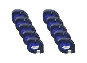 4065705335990 - 10x Schriftband-Kassette Plastik Ersatz für Dymo S0721610 91201 für Etiketten-Drucker 12mm Schwarz auf Weiß - Vhbw 4065705335990 - 10x Schriftband-Kassette Plastik Ersatz für Dymo S0721610 91201 für Etiketten-Drucker 12mm Schwarz auf Weiß - Vhbw