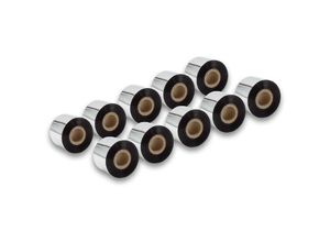 4065705339912 - 10x Thermotransfer-Band kompatibel mit Valentin Genio 104 144 216 Drucker Etikettendrucker - Thermoband Wischfest 50 mm x 300 m Schwarz - Vhbw