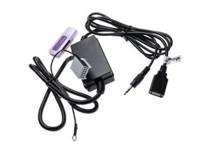 4065705360435 - Aux usb Audio Adapter Kabel kfz Radio kompatibel mit Seat PN-1 3 RNS-4 Radio CD-1 2 3 SE250 350 SE359 360 Auto Autoradio - Vhbw